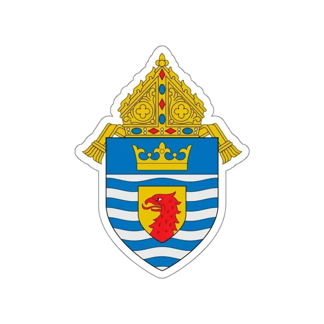Diocese of Lake Charles - STICKER Vinyl Die-Cut Decal White Die-Cut 6 Inch - The Sticker Space