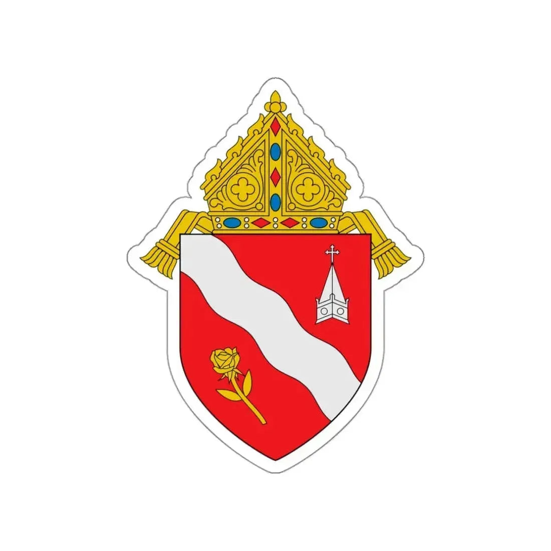 Diocese of Laredo - STICKER Vinyl Die-Cut Decal White Die-Cut 3 Inch - The Sticker Space