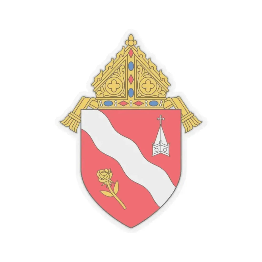 Diocese of Laredo - STICKER Vinyl Kiss-Cut Decal 2 Inch Transparent - The Sticker Space