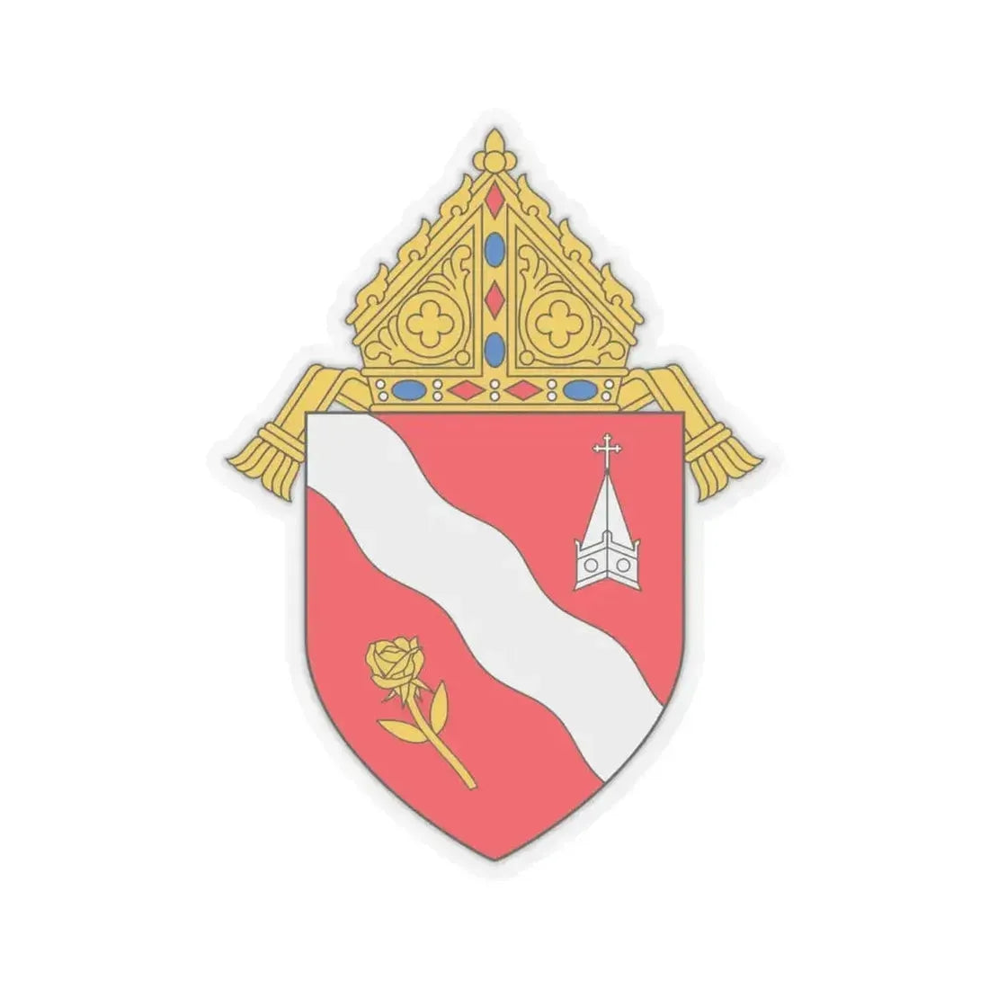 Diocese of Laredo - STICKER Vinyl Kiss-Cut Decal 4 Inch Transparent - The Sticker Space