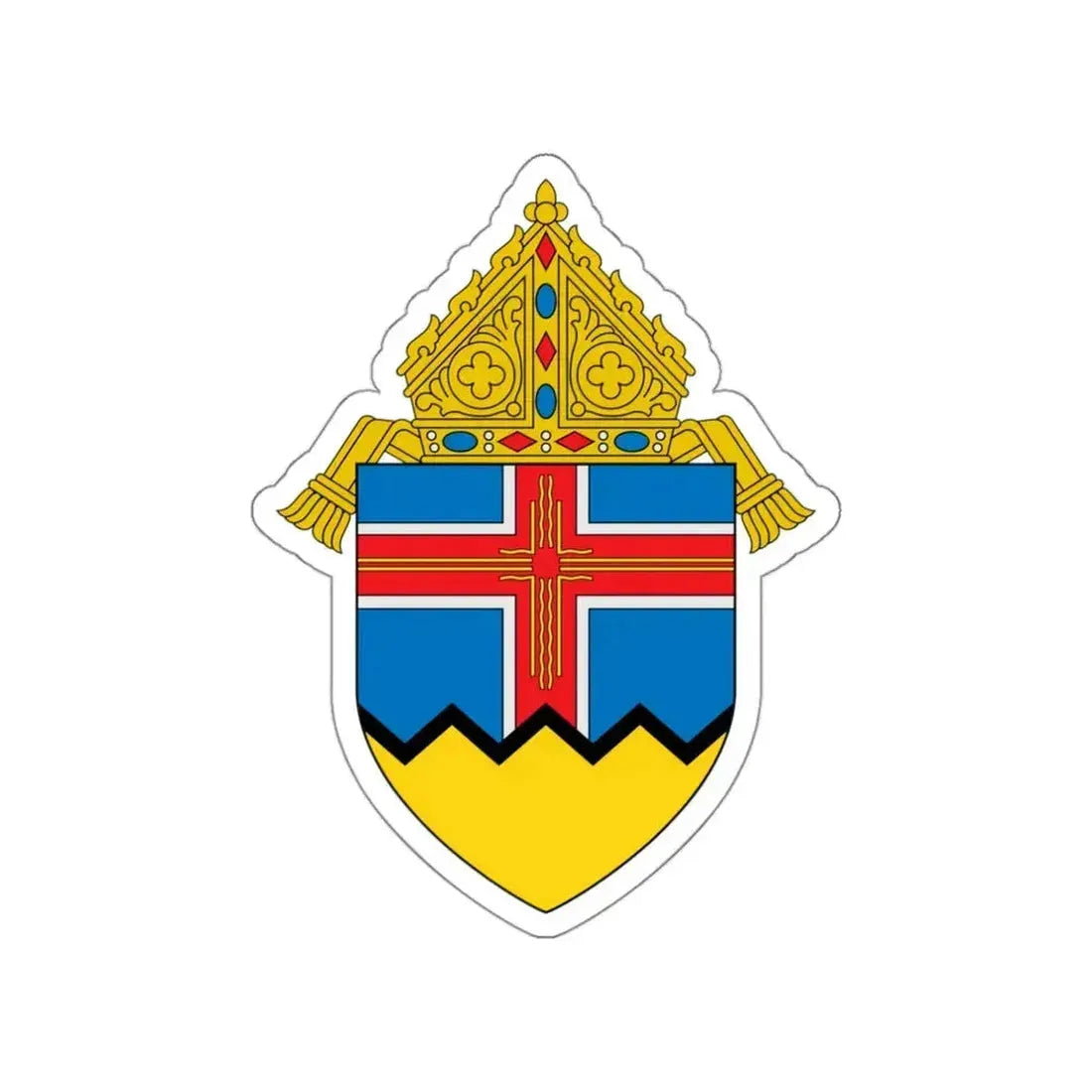 Diocese of Las Cruces - STICKER Vinyl Die-Cut Decal White Die-Cut 3 Inch - The Sticker Space