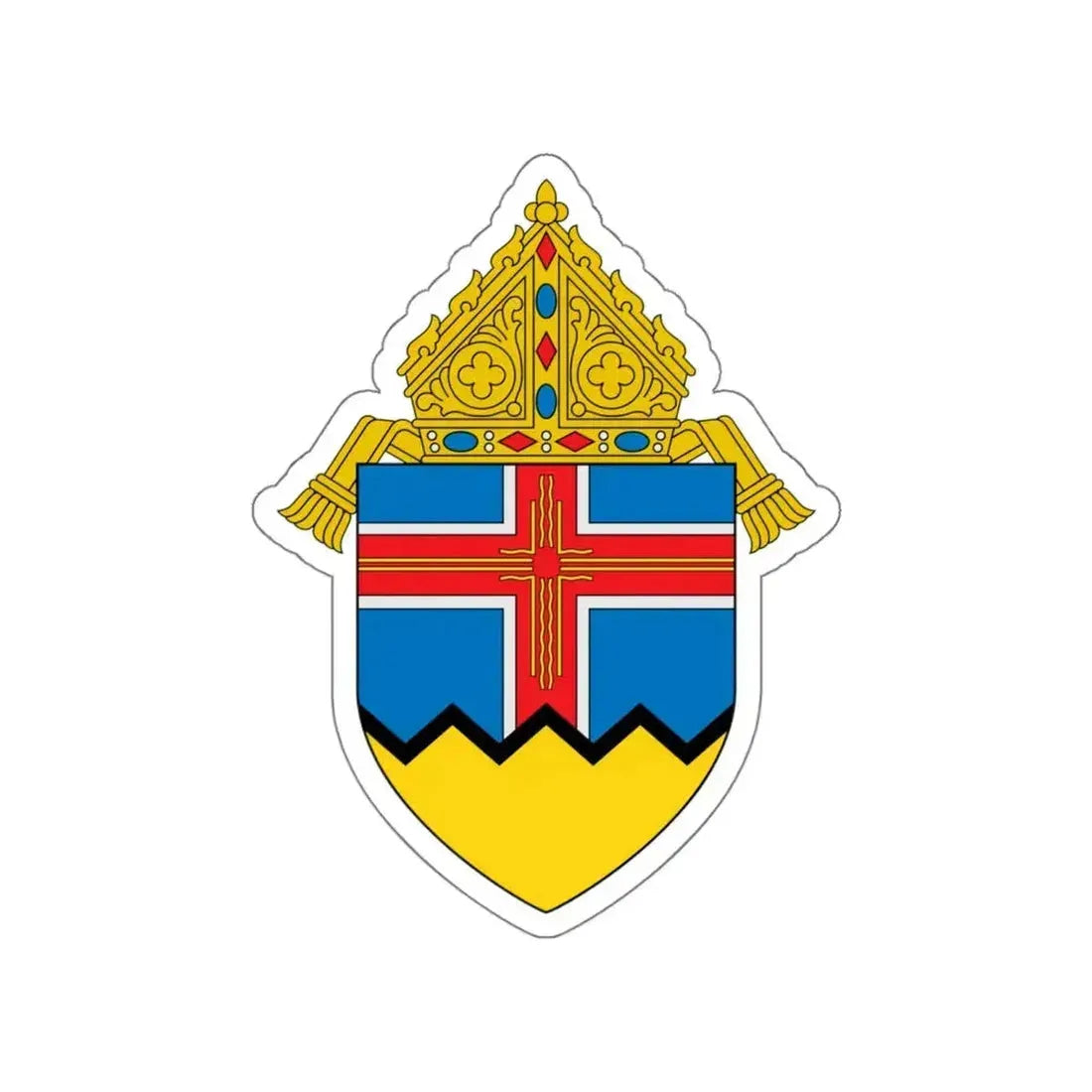 Diocese of Las Cruces - STICKER Vinyl Die-Cut Decal White Die-Cut 5 Inch - The Sticker Space