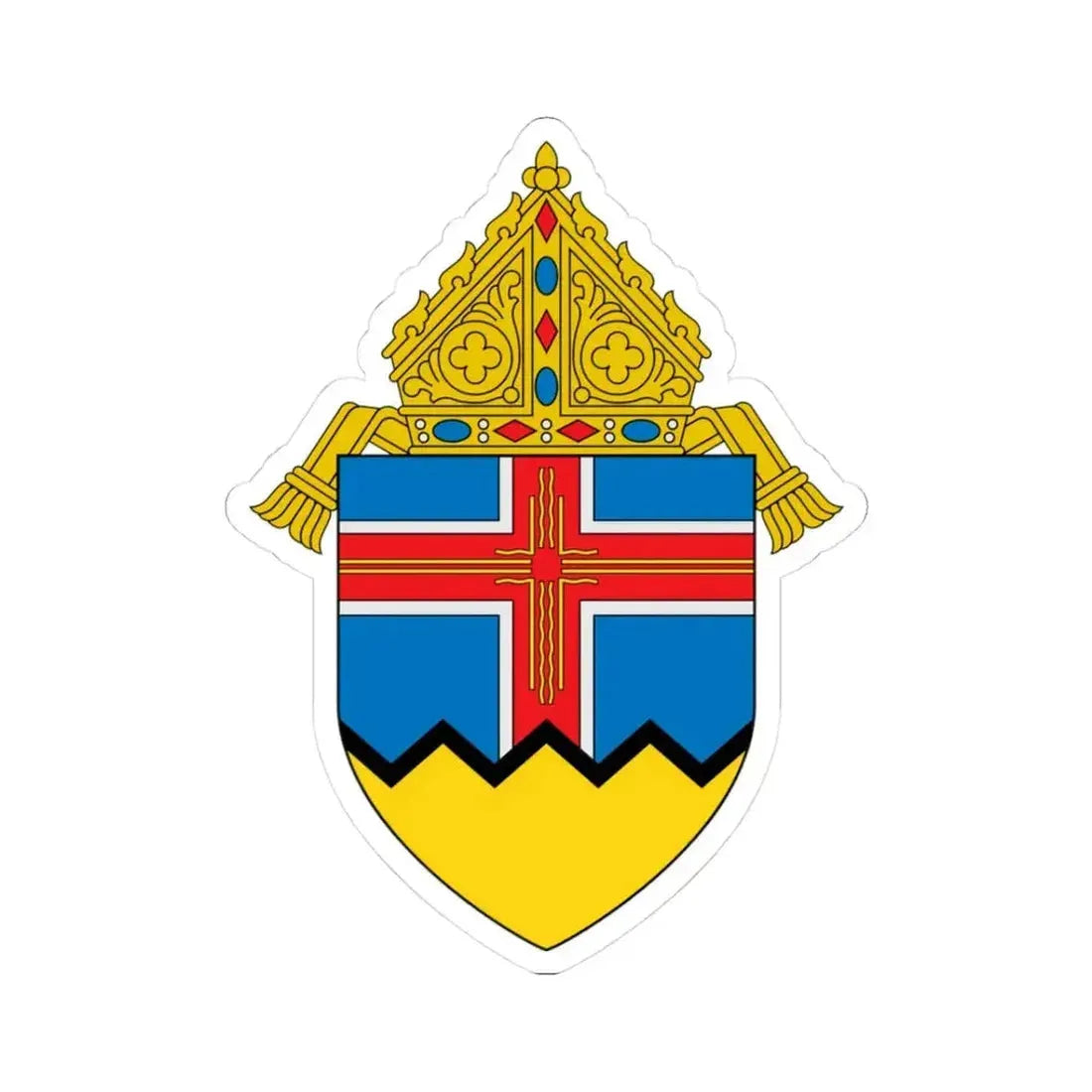 Diocese of Las Cruces - STICKER Vinyl Kiss-Cut Decal 3 Inch White - The Sticker Space