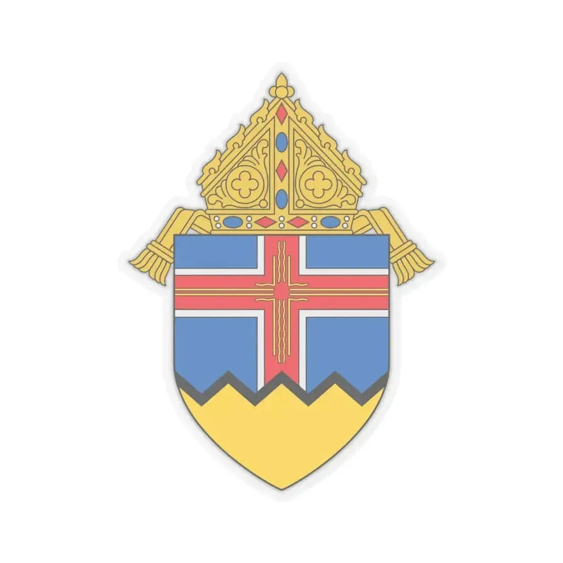 Diocese of Las Cruces - STICKER Vinyl Kiss-Cut Decal 4 Inch Transparent - The Sticker Space