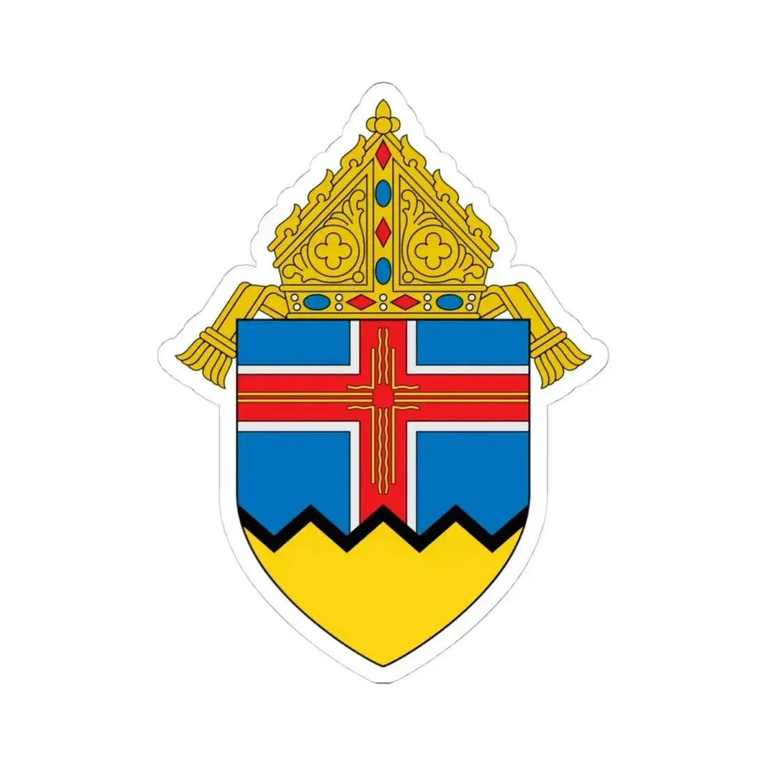 Diocese of Las Cruces - STICKER Vinyl Kiss-Cut Decal 4 Inch White - The Sticker Space