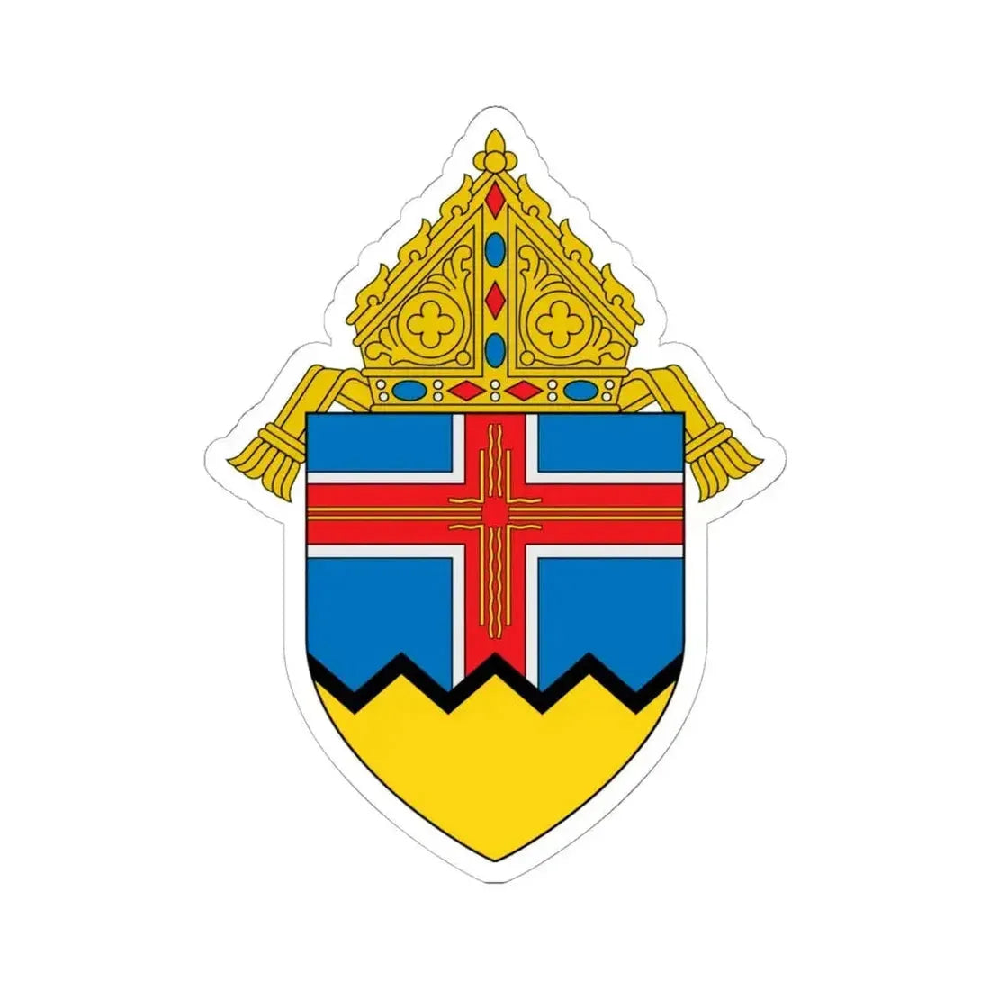 Diocese of Las Cruces - STICKER Vinyl Kiss-Cut Decal 6 Inch White - The Sticker Space