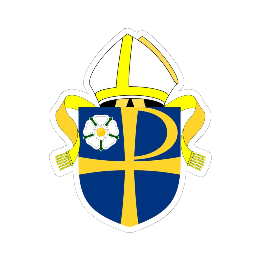 Diocese of Leeds arms (England) (Coat of Arms) STICKER Vinyl Kiss-Cut Decal 6 Inch White - The Sticker Space