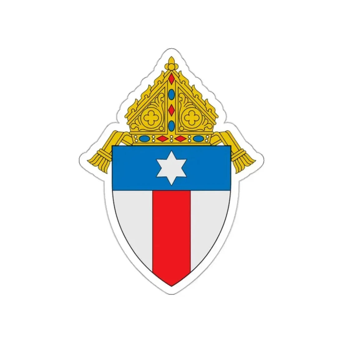 Diocese of Lincoln - STICKER Vinyl Die-Cut Decal White Die-Cut 2 Inch - The Sticker Space