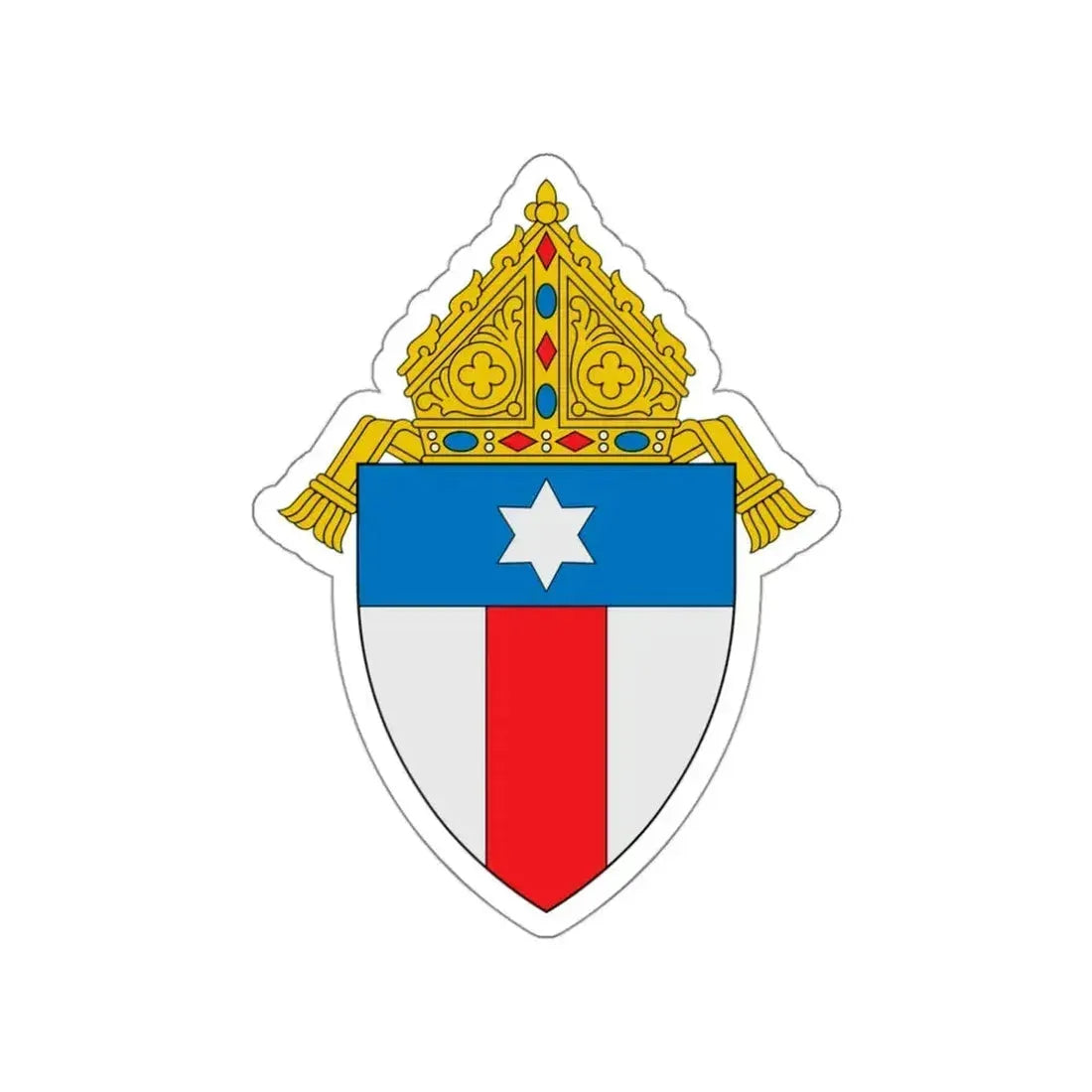 Diocese of Lincoln - STICKER Vinyl Die-Cut Decal White Die-Cut 3 Inch - The Sticker Space