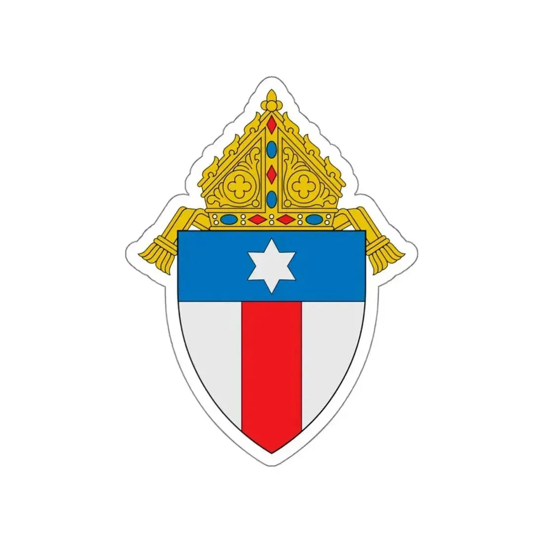 Diocese of Lincoln - STICKER Vinyl Die-Cut Decal White Die-Cut 5 Inch - The Sticker Space