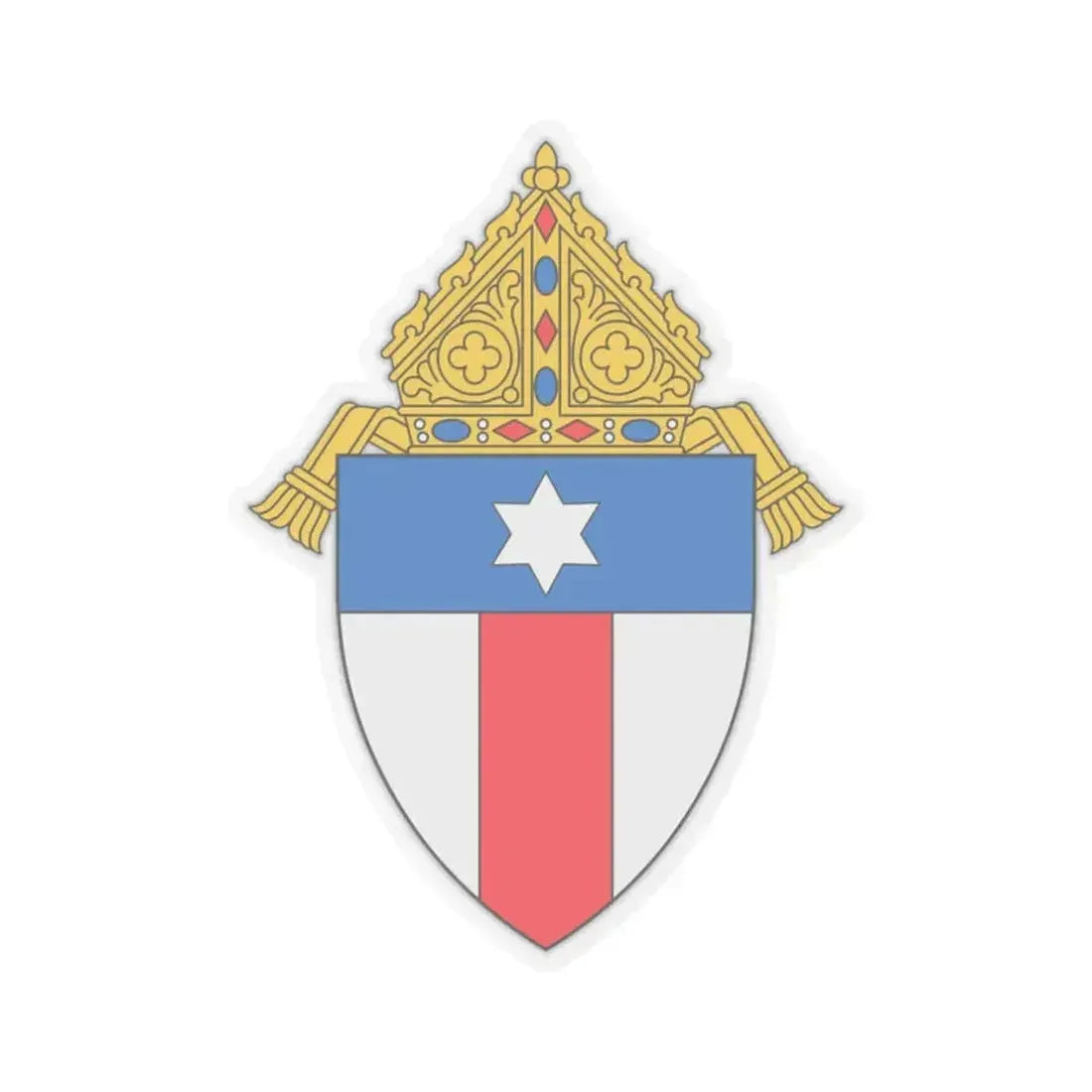 Diocese of Lincoln - STICKER Vinyl Kiss-Cut Decal 2 Inch Transparent - The Sticker Space