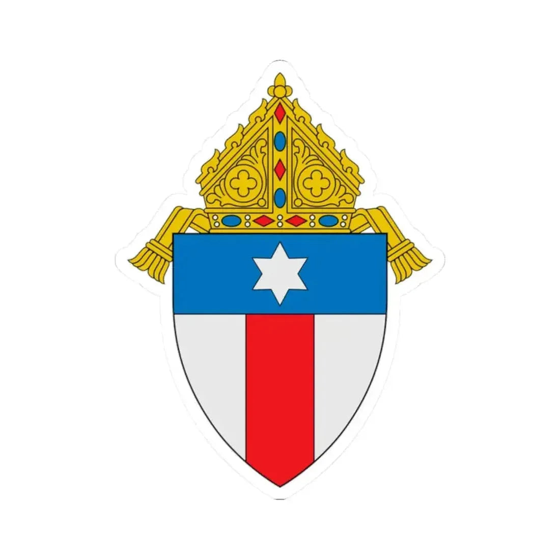 Diocese of Lincoln - STICKER Vinyl Kiss-Cut Decal 2 Inch White - The Sticker Space