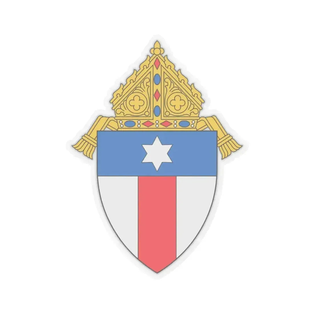 Diocese of Lincoln - STICKER Vinyl Kiss-Cut Decal 3 Inch Transparent - The Sticker Space