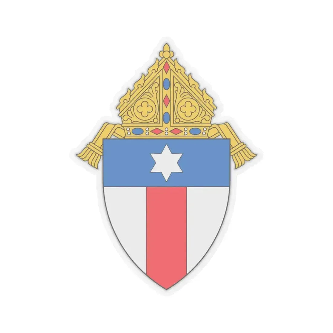 Diocese of Lincoln - STICKER Vinyl Kiss-Cut Decal 4 Inch Transparent - The Sticker Space