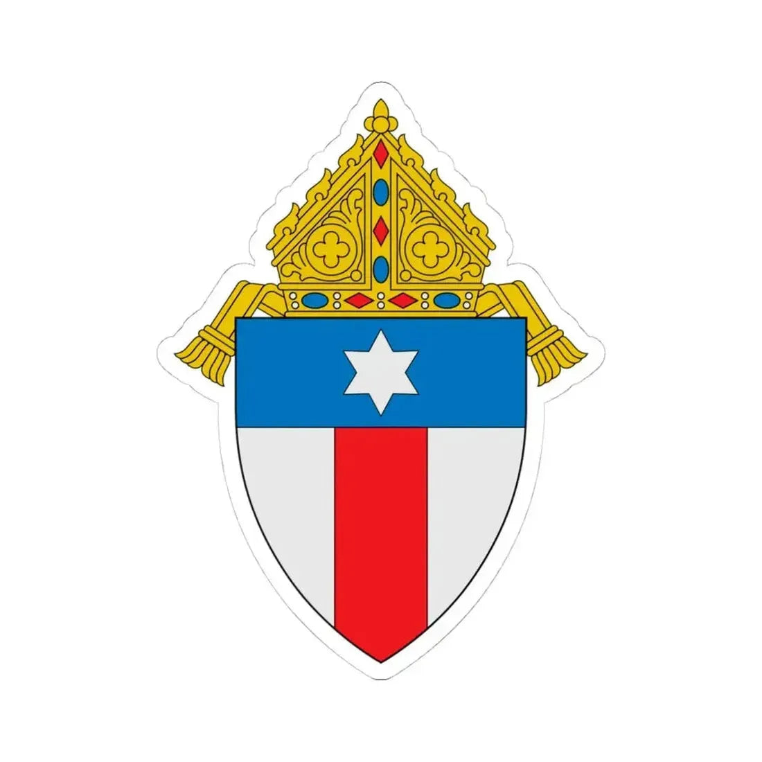 Diocese of Lincoln - STICKER Vinyl Kiss-Cut Decal 4 Inch White - The Sticker Space