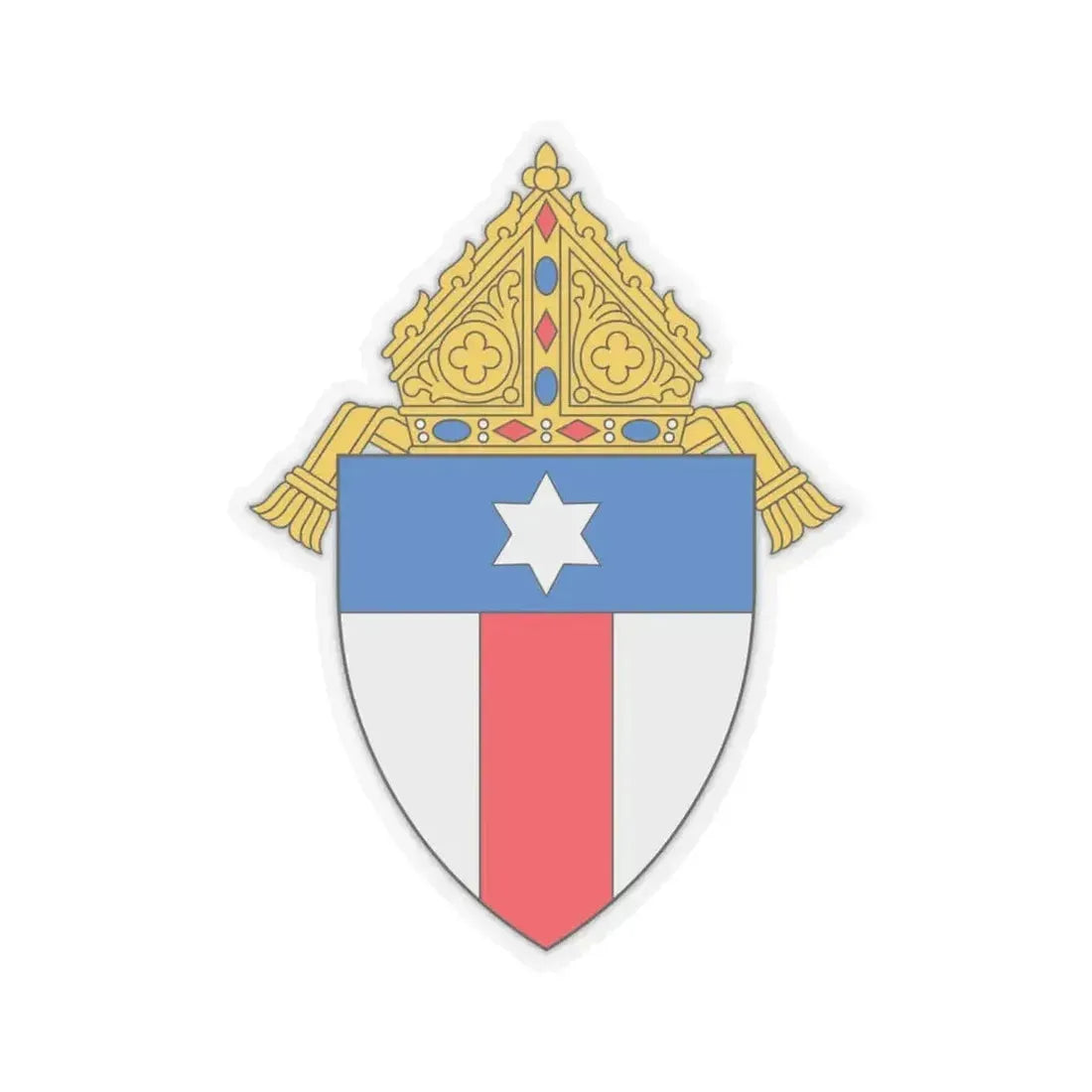 Diocese of Lincoln - STICKER Vinyl Kiss-Cut Decal 6 Inch Transparent - The Sticker Space