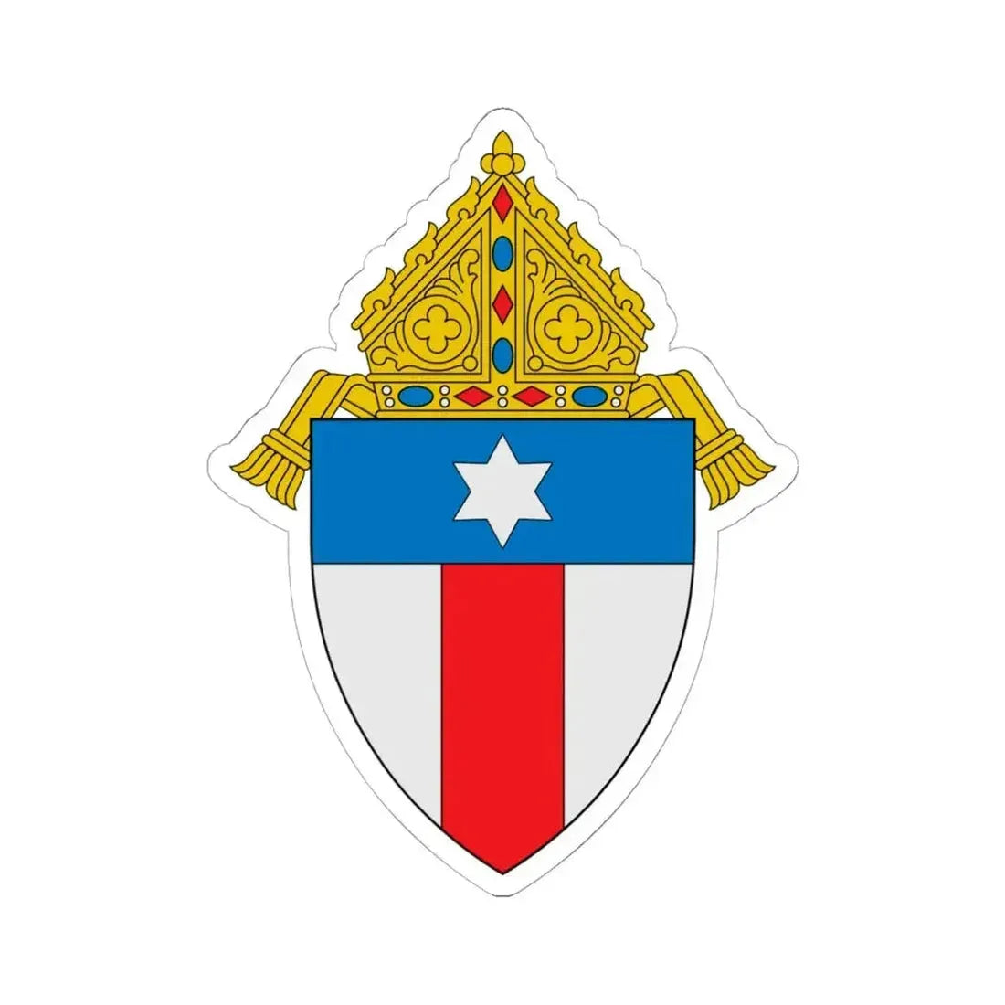 Diocese of Lincoln - STICKER Vinyl Kiss-Cut Decal 6 Inch White - The Sticker Space