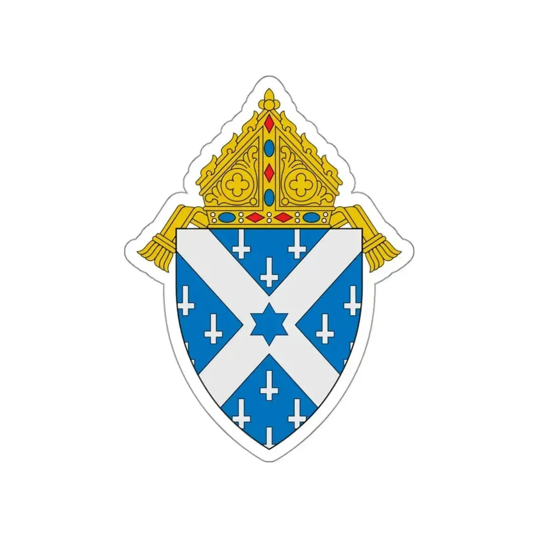 Diocese of Little Rock - STICKER Vinyl Die-Cut Decal White Die-Cut 3 Inch - The Sticker Space
