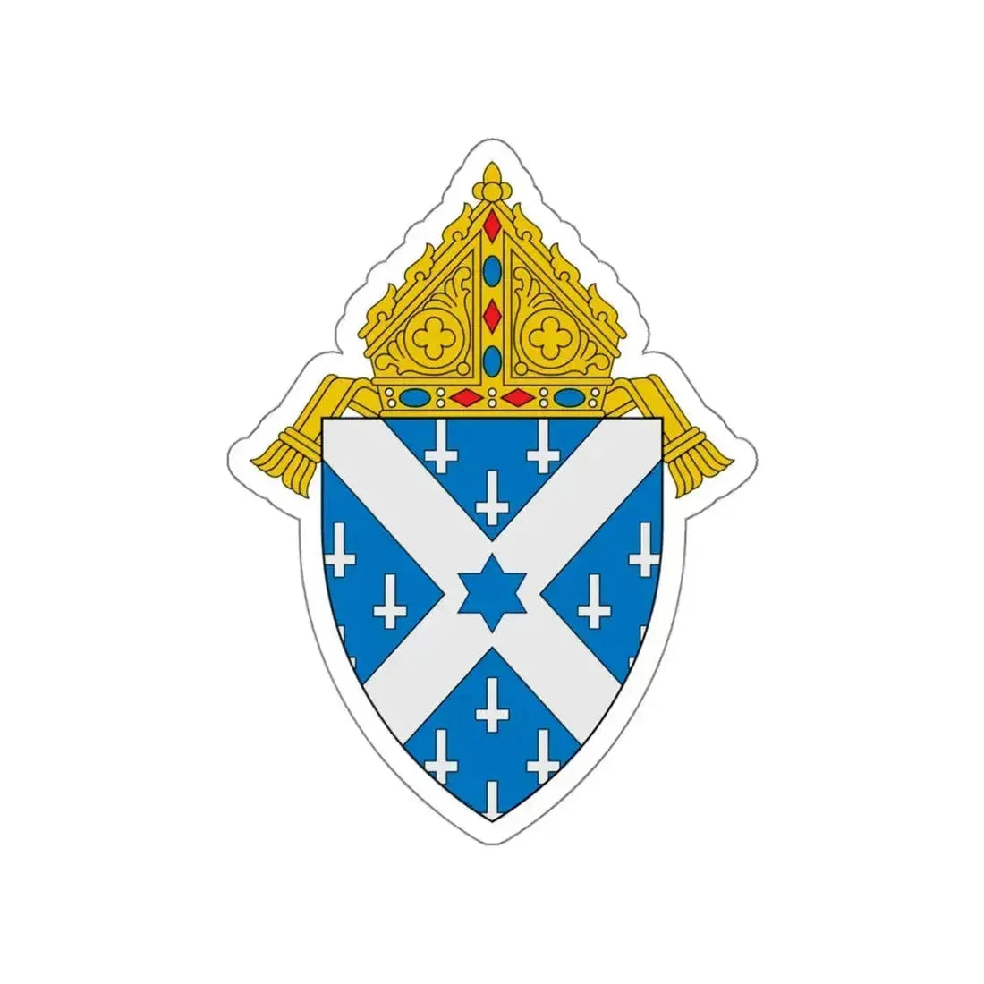 Diocese of Little Rock - STICKER Vinyl Die-Cut Decal White Die-Cut 5 Inch - The Sticker Space