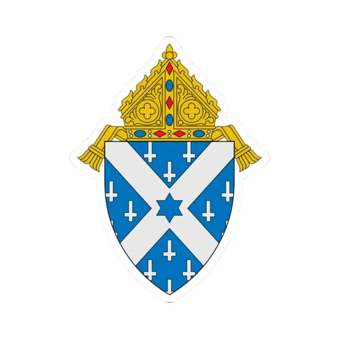 Diocese of Little Rock - STICKER Vinyl Kiss-Cut Decal 2 Inch White - The Sticker Space