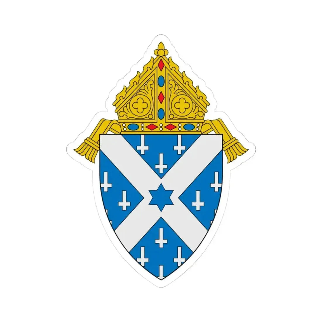 Diocese of Little Rock - STICKER Vinyl Kiss-Cut Decal 3 Inch White - The Sticker Space