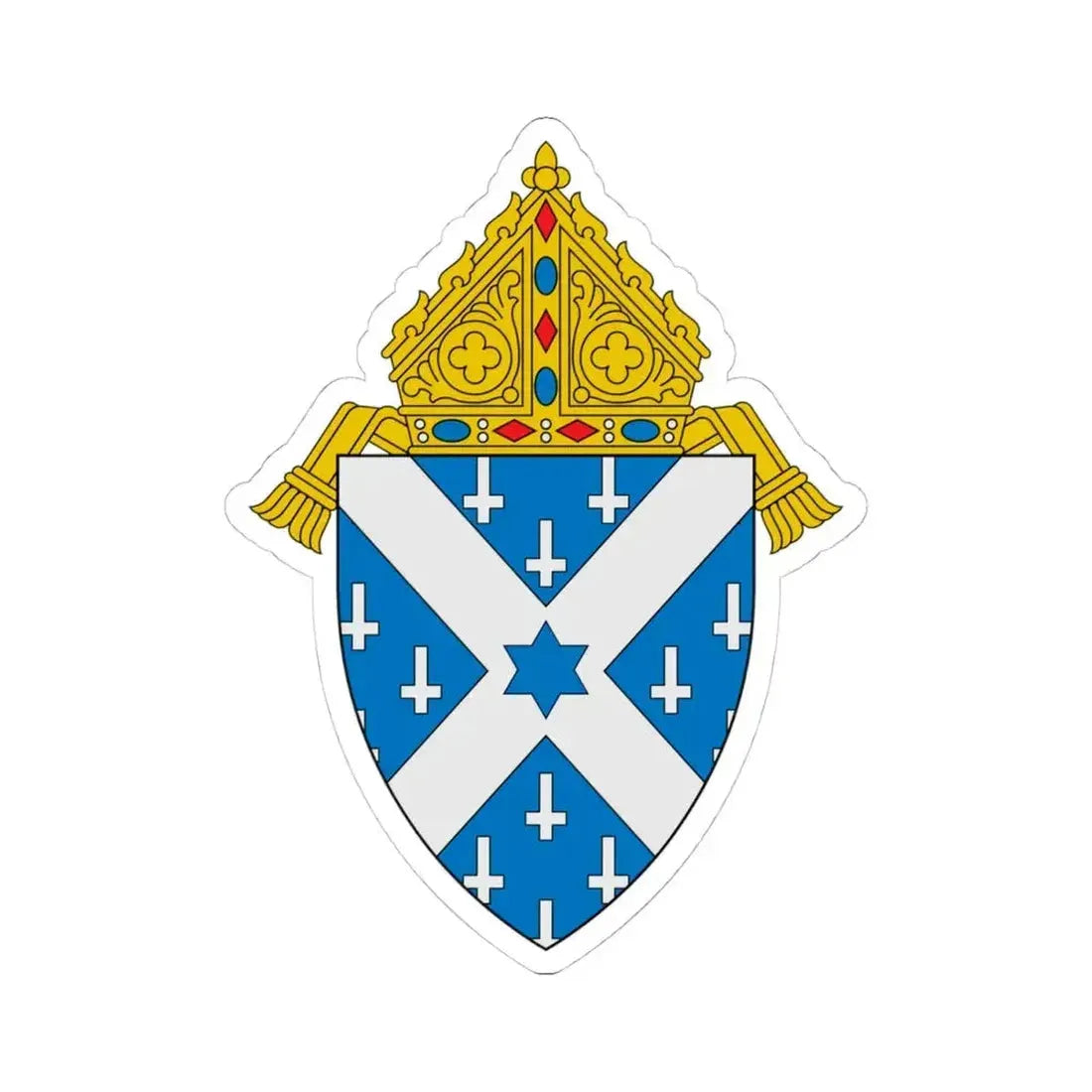 Diocese of Little Rock - STICKER Vinyl Kiss-Cut Decal 4 Inch White - The Sticker Space