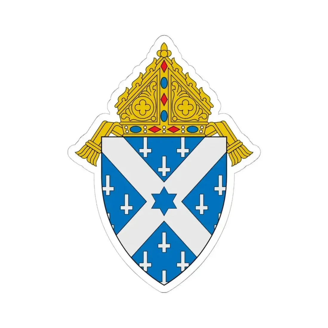 Diocese of Little Rock - STICKER Vinyl Kiss-Cut Decal 6 Inch White - The Sticker Space