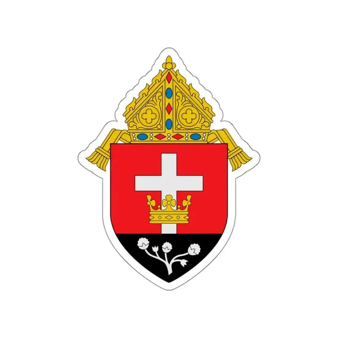 Diocese of Lubbock - STICKER Vinyl Die-Cut Decal White Die-Cut 3 Inch - The Sticker Space