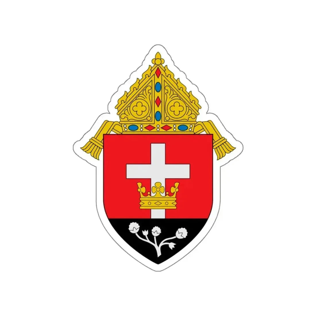 Diocese of Lubbock - STICKER Vinyl Die-Cut Decal White Die-Cut 5 Inch - The Sticker Space