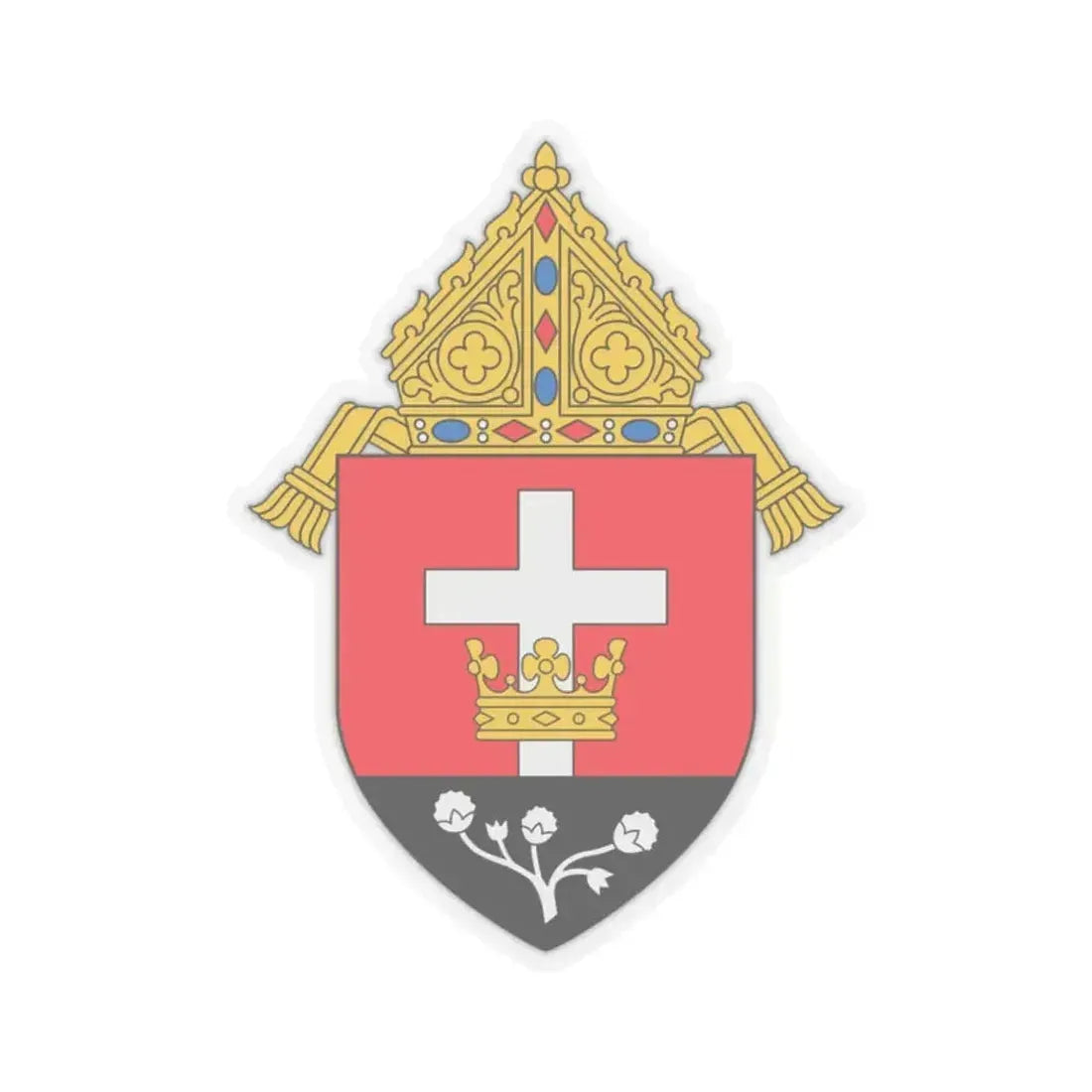 Diocese of Lubbock - STICKER Vinyl Kiss-Cut Decal 2 Inch Transparent - The Sticker Space