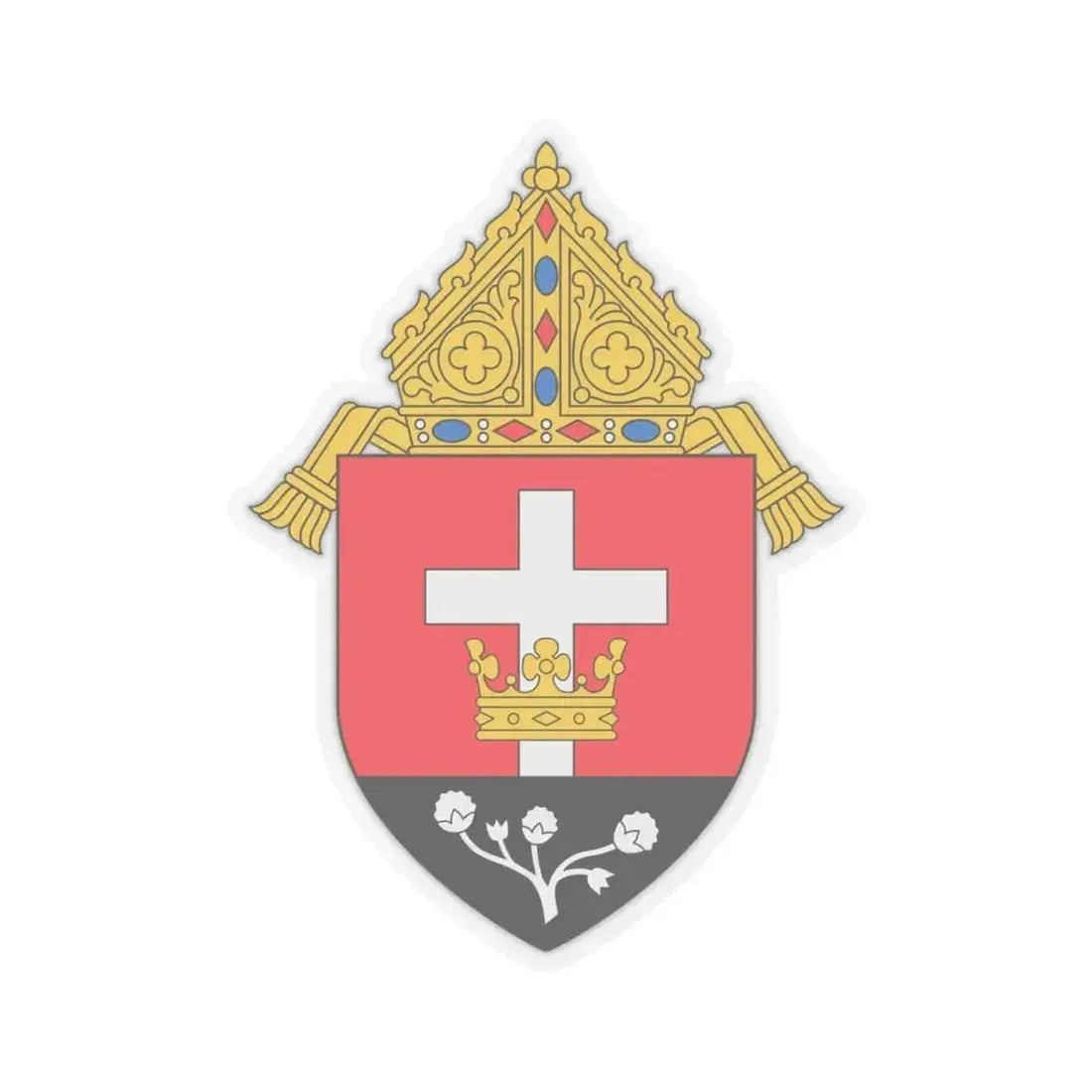 Diocese of Lubbock - STICKER Vinyl Kiss-Cut Decal 4 Inch Transparent - The Sticker Space