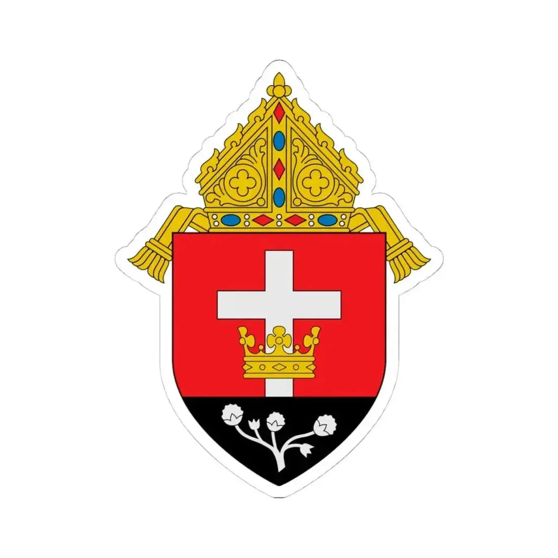 Diocese of Lubbock - STICKER Vinyl Kiss-Cut Decal 4 Inch White - The Sticker Space