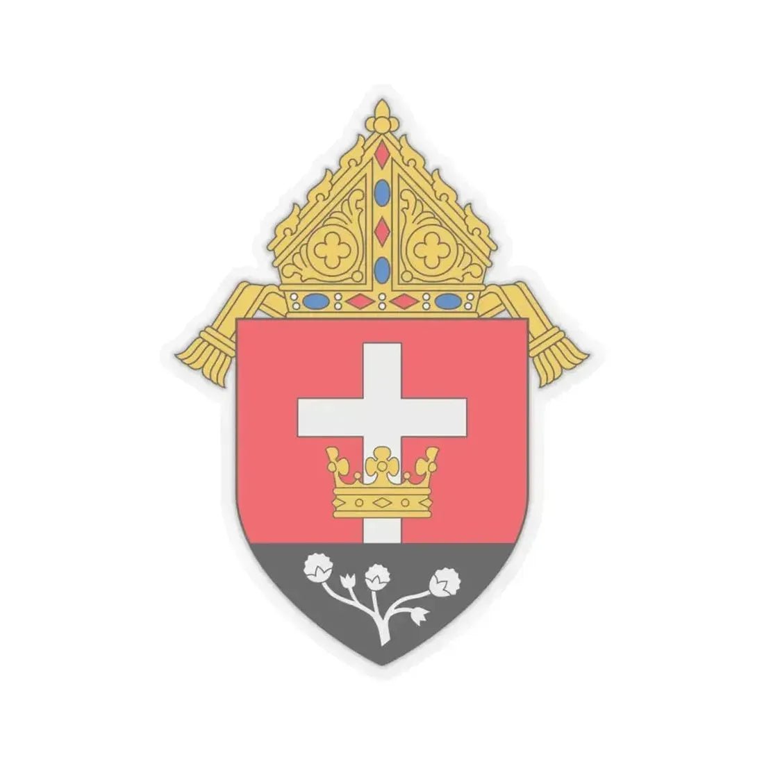 Diocese of Lubbock - STICKER Vinyl Kiss-Cut Decal 6 Inch Transparent - The Sticker Space