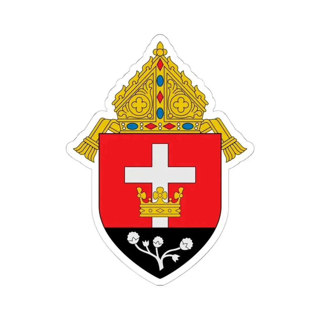 Diocese of Lubbock - STICKER Vinyl Kiss-Cut Decal 6 Inch White - The Sticker Space