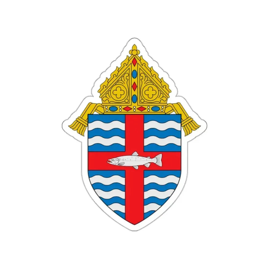 Diocese of Madison - STICKER Vinyl Die-Cut Decal White Die-Cut 2 Inch - The Sticker Space