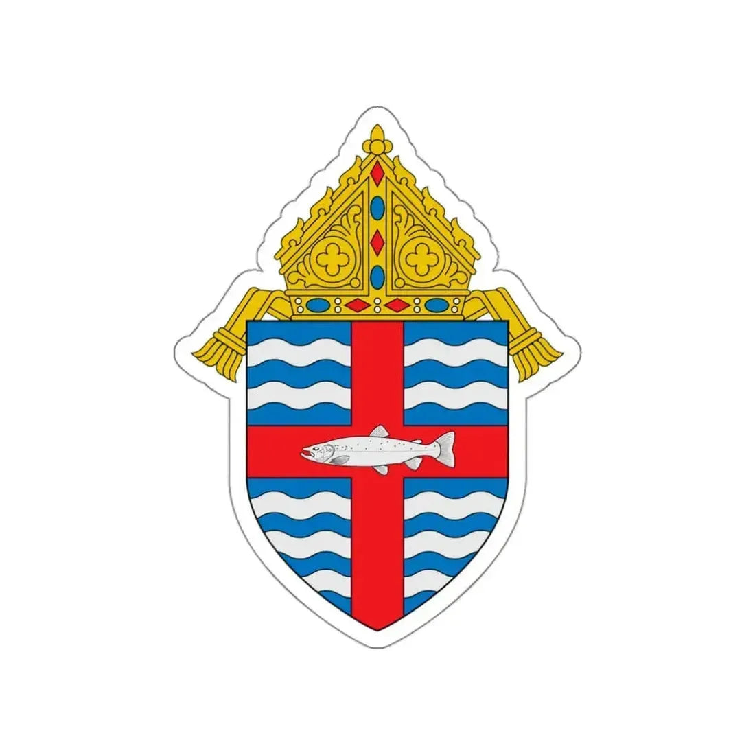 Diocese of Madison - STICKER Vinyl Die-Cut Decal White Die-Cut 3 Inch - The Sticker Space