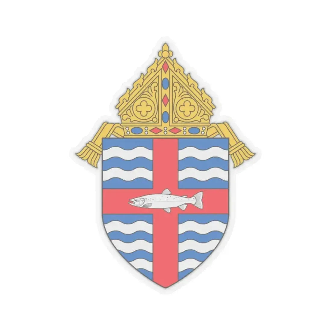 Diocese of Madison - STICKER Vinyl Kiss-Cut Decal 2 Inch Transparent - The Sticker Space