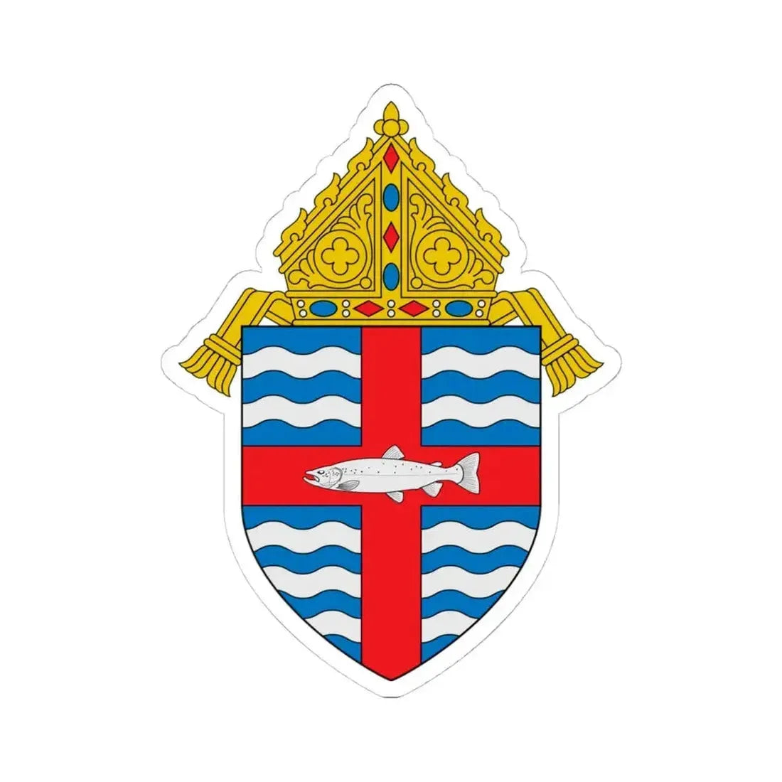 Diocese of Madison - STICKER Vinyl Kiss-Cut Decal 4 Inch White - The Sticker Space