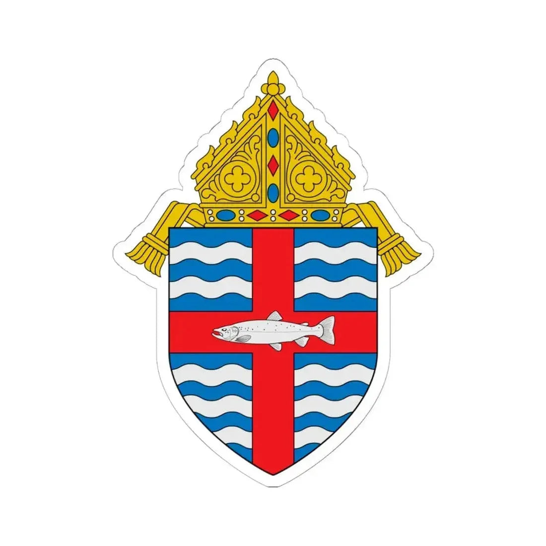 Diocese of Madison - STICKER Vinyl Kiss-Cut Decal 6 Inch White - The Sticker Space