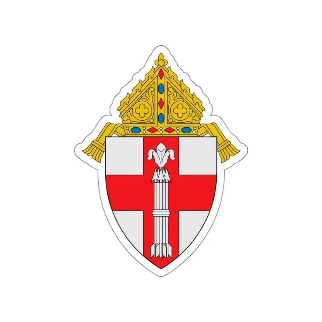 Diocese of Manchester 2 - STICKER Vinyl Die-Cut Decal White Die-Cut 3 Inch - The Sticker Space