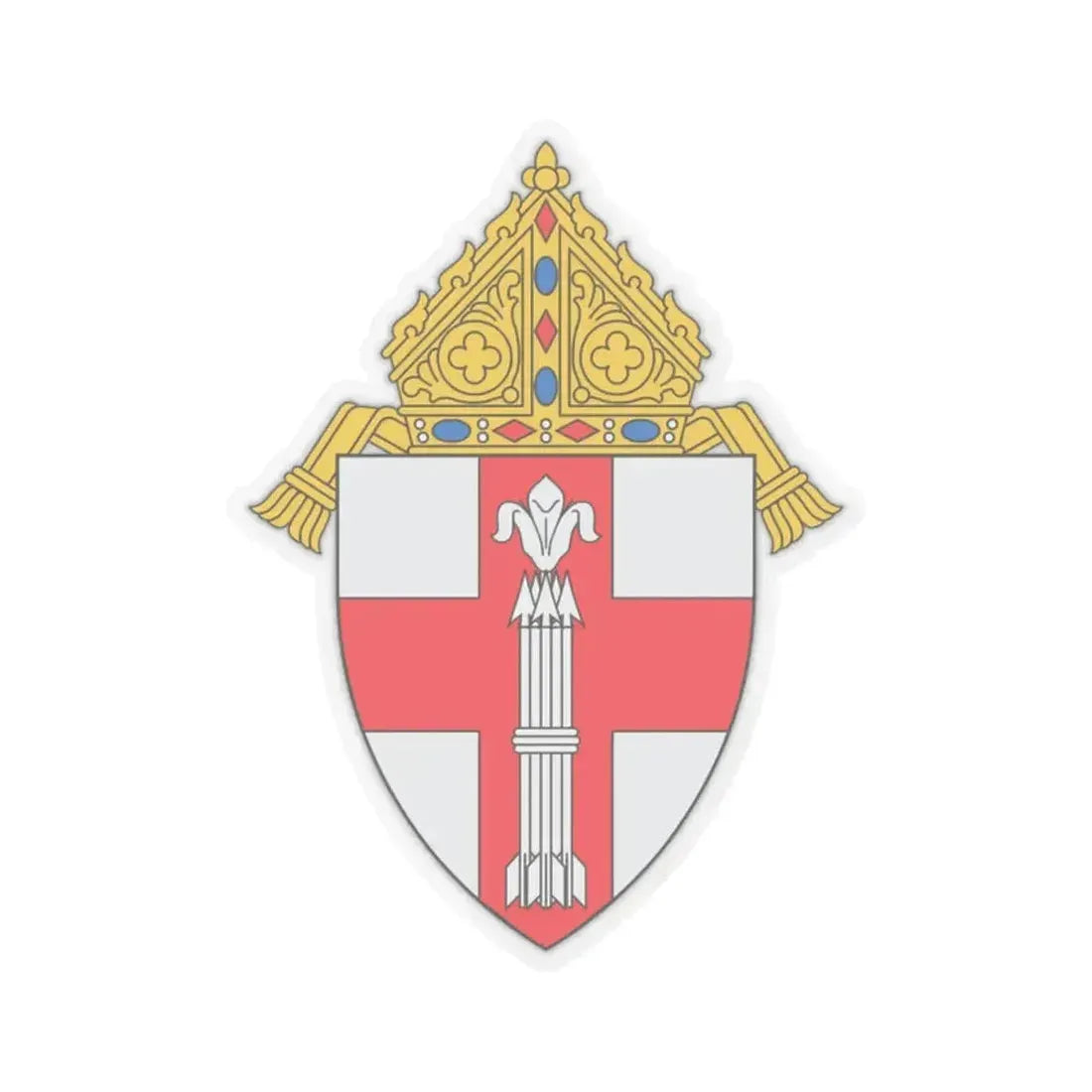 Diocese of Manchester 2 - STICKER Vinyl Kiss-Cut Decal 2 Inch Transparent - The Sticker Space