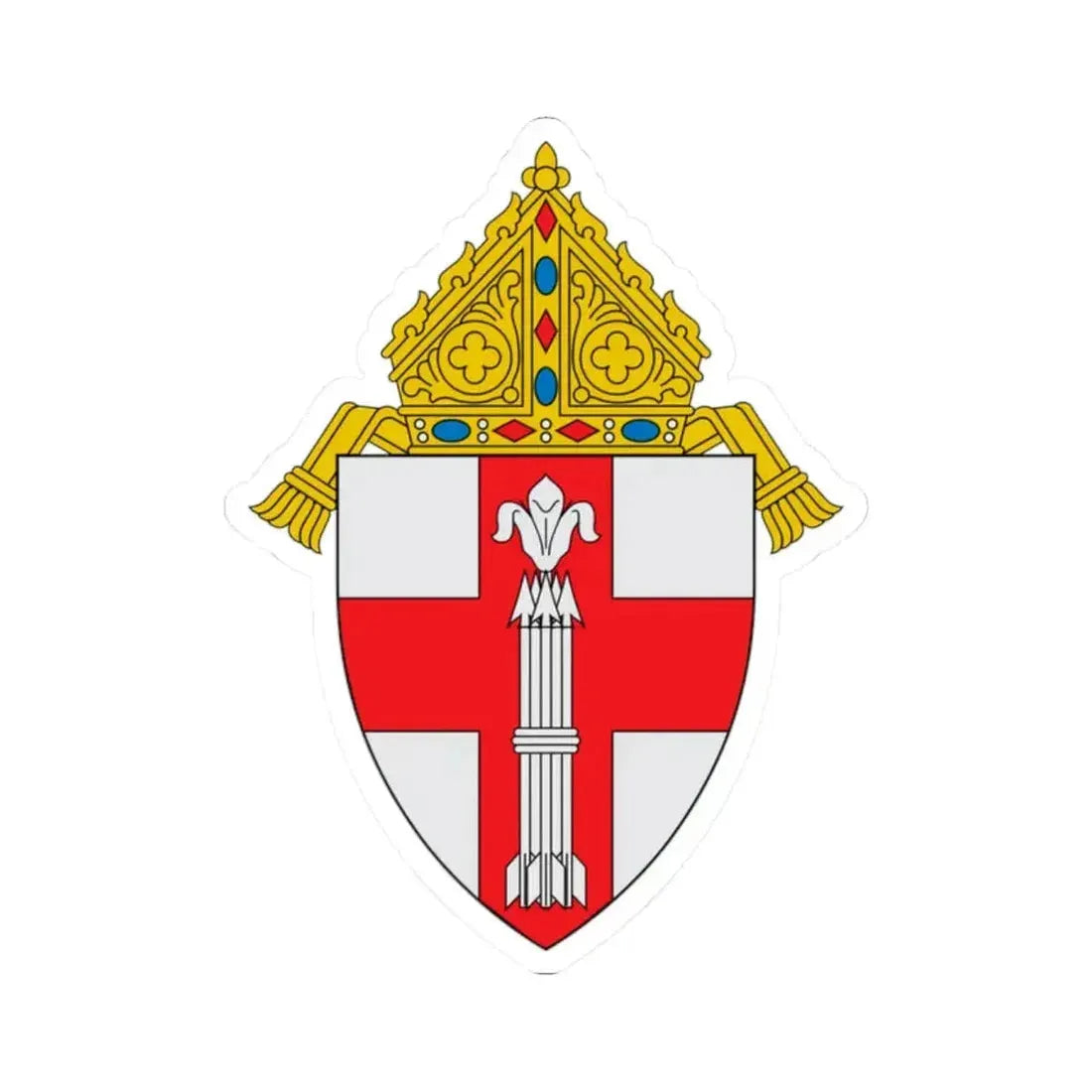 Diocese of Manchester 2 - STICKER Vinyl Kiss-Cut Decal 2 Inch White - The Sticker Space