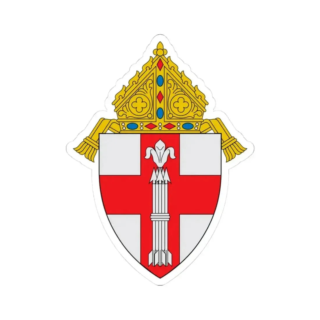 Diocese of Manchester 2 - STICKER Vinyl Kiss-Cut Decal 3 Inch White - The Sticker Space