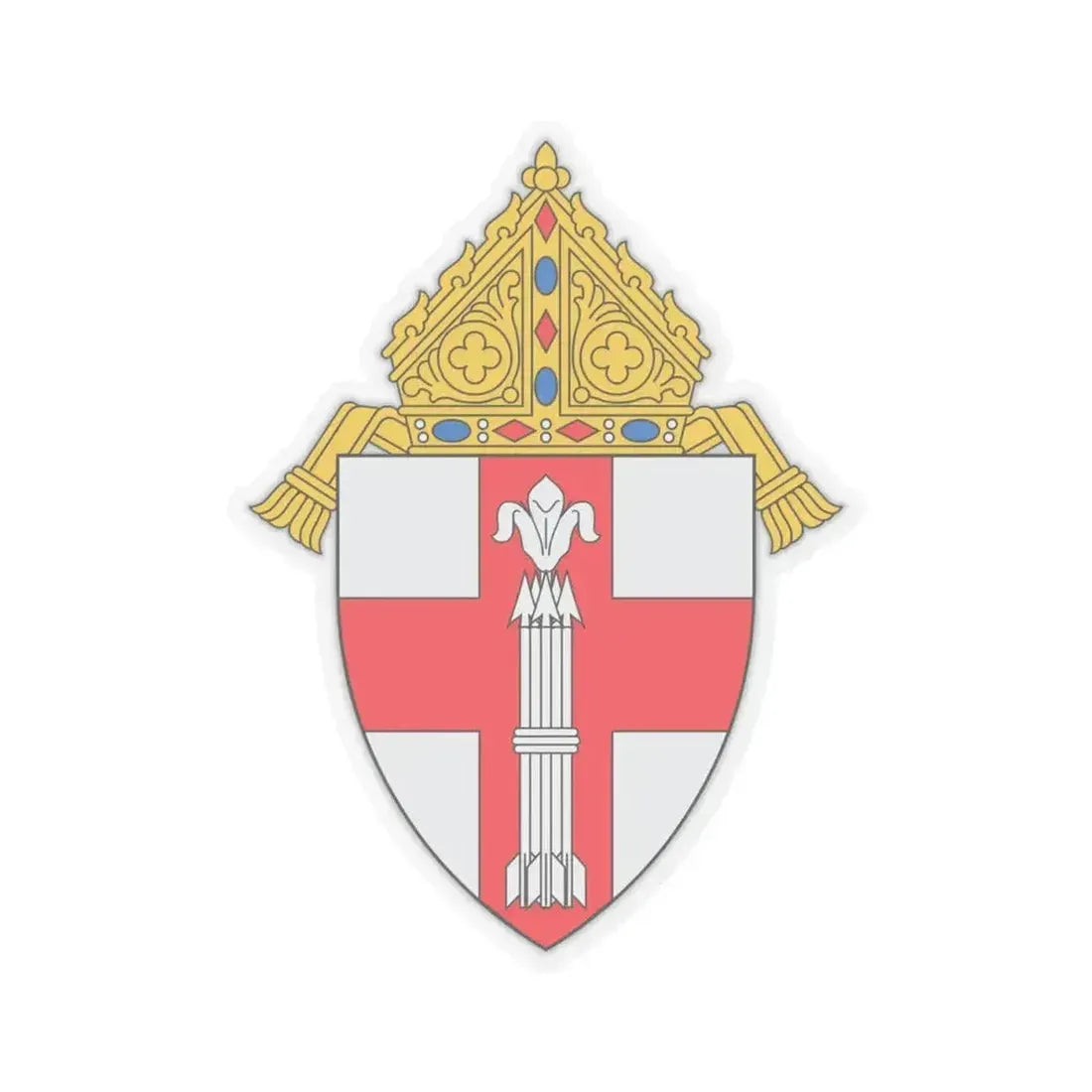 Diocese of Manchester 2 - STICKER Vinyl Kiss-Cut Decal 4 Inch Transparent - The Sticker Space