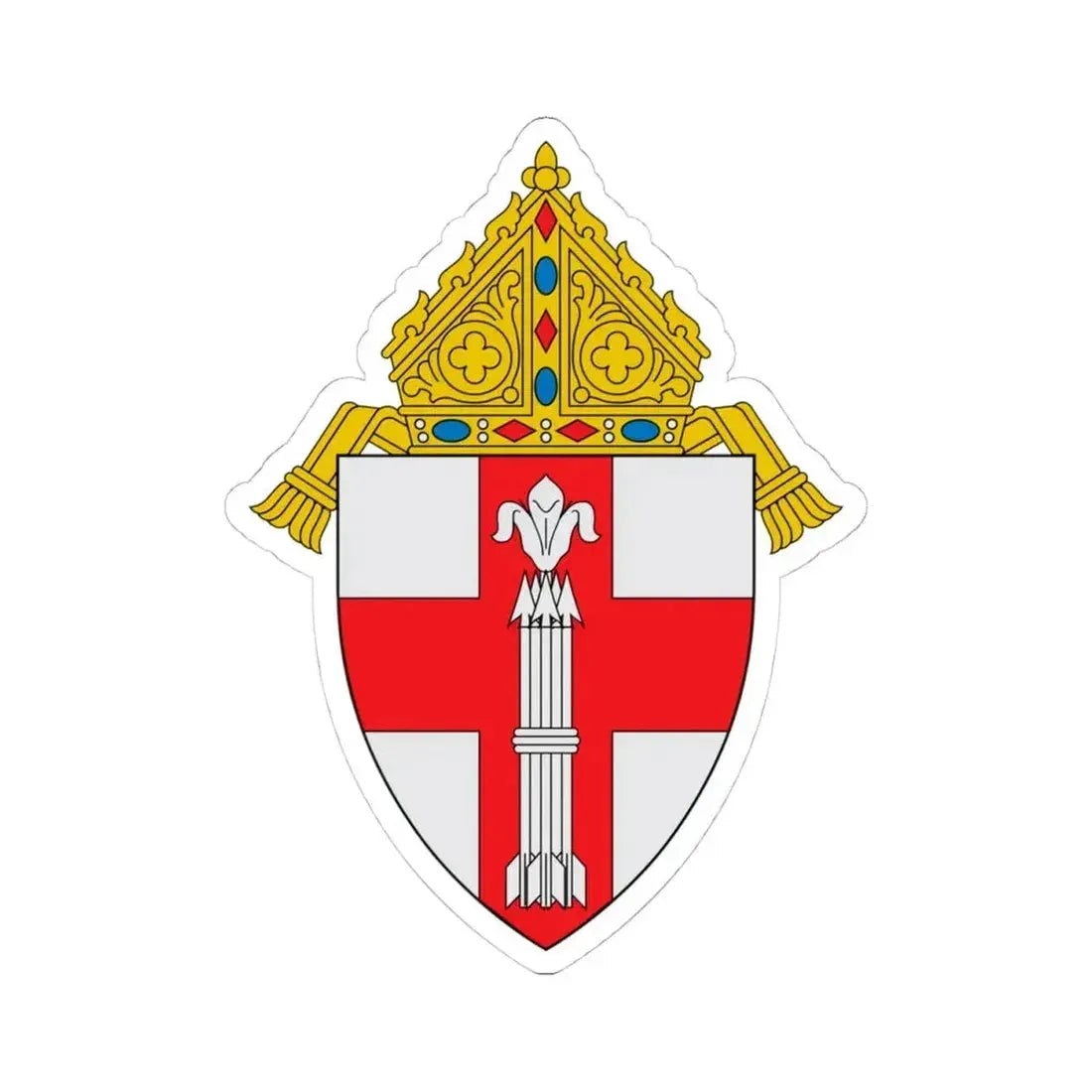 Diocese of Manchester 2 - STICKER Vinyl Kiss-Cut Decal 4 Inch White - The Sticker Space