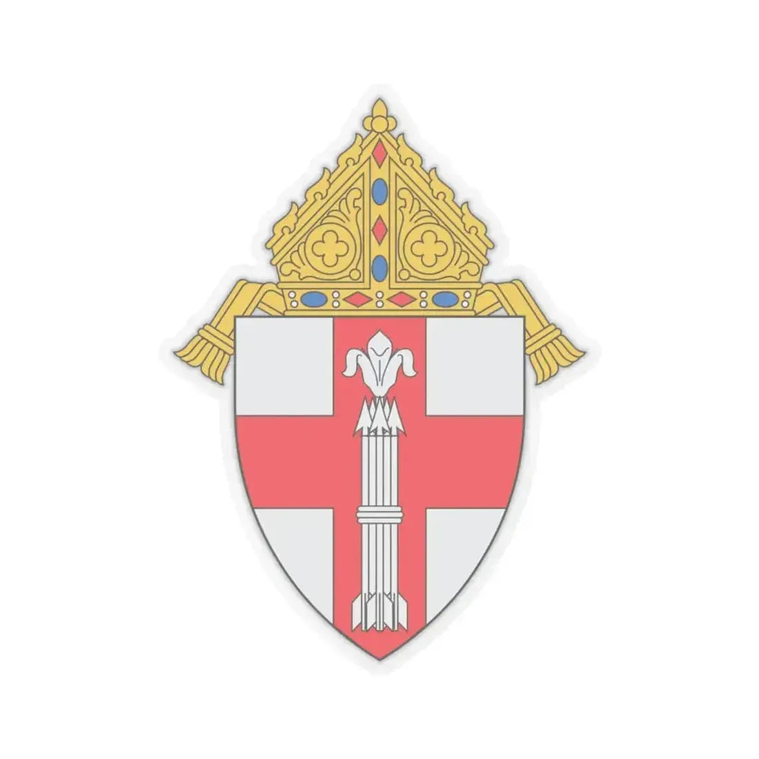 Diocese of Manchester 2 - STICKER Vinyl Kiss-Cut Decal 6 Inch Transparent - The Sticker Space