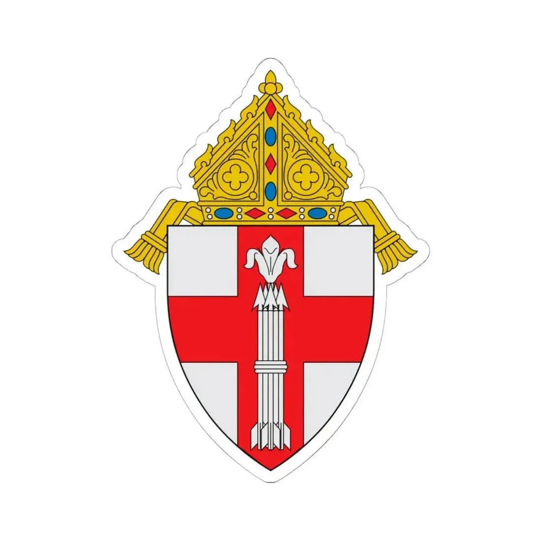 Diocese of Manchester 2 - STICKER Vinyl Kiss-Cut Decal 6 Inch White - The Sticker Space