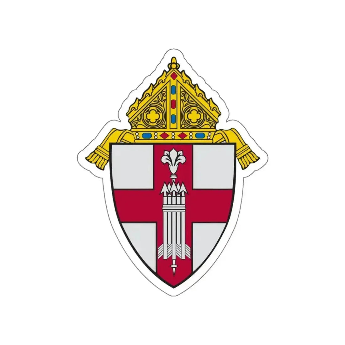 Diocese of Manchester - STICKER Vinyl Die-Cut Decal White Die-Cut 5 Inch - The Sticker Space