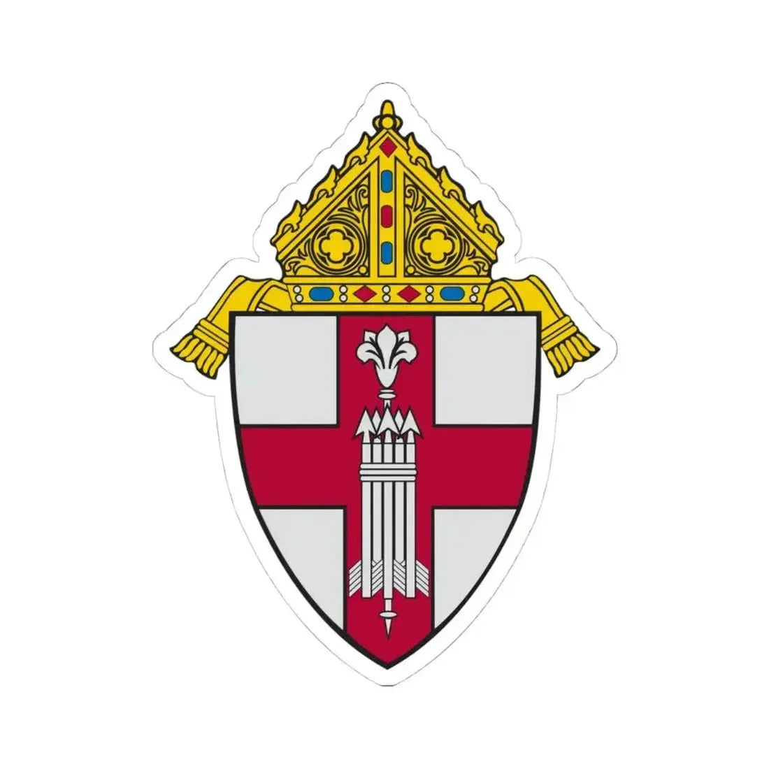 Diocese of Manchester - STICKER Vinyl Kiss-Cut Decal 4 Inch White - The Sticker Space