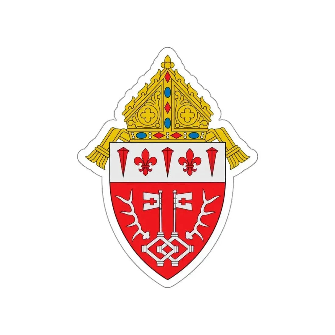 Diocese of Marquette - STICKER Vinyl Die-Cut Decal White Die-Cut 3 Inch - The Sticker Space